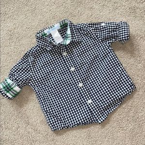 Janie And Jack Checkered Button Down Dress Shirt